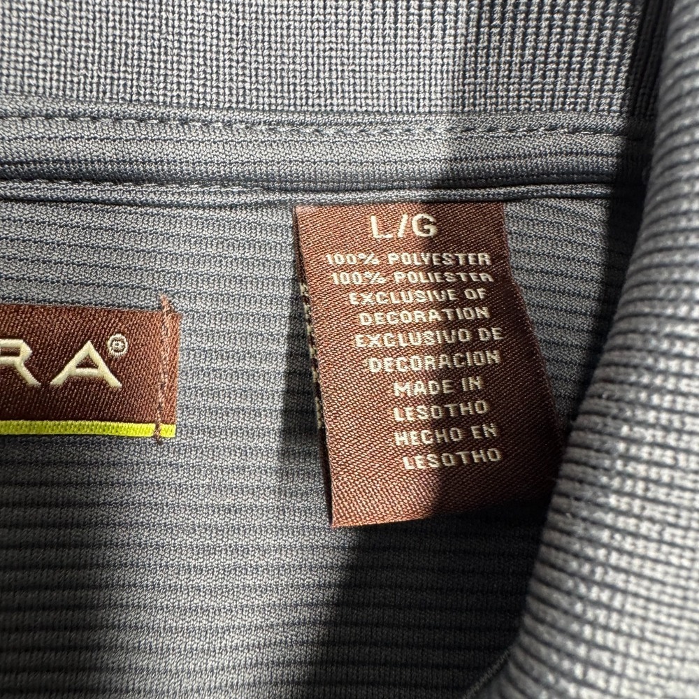 Cubavera Polo Shirt Short Sleeve Golf Casual Solid Gray Men's Size Large - Picture 4 of 8